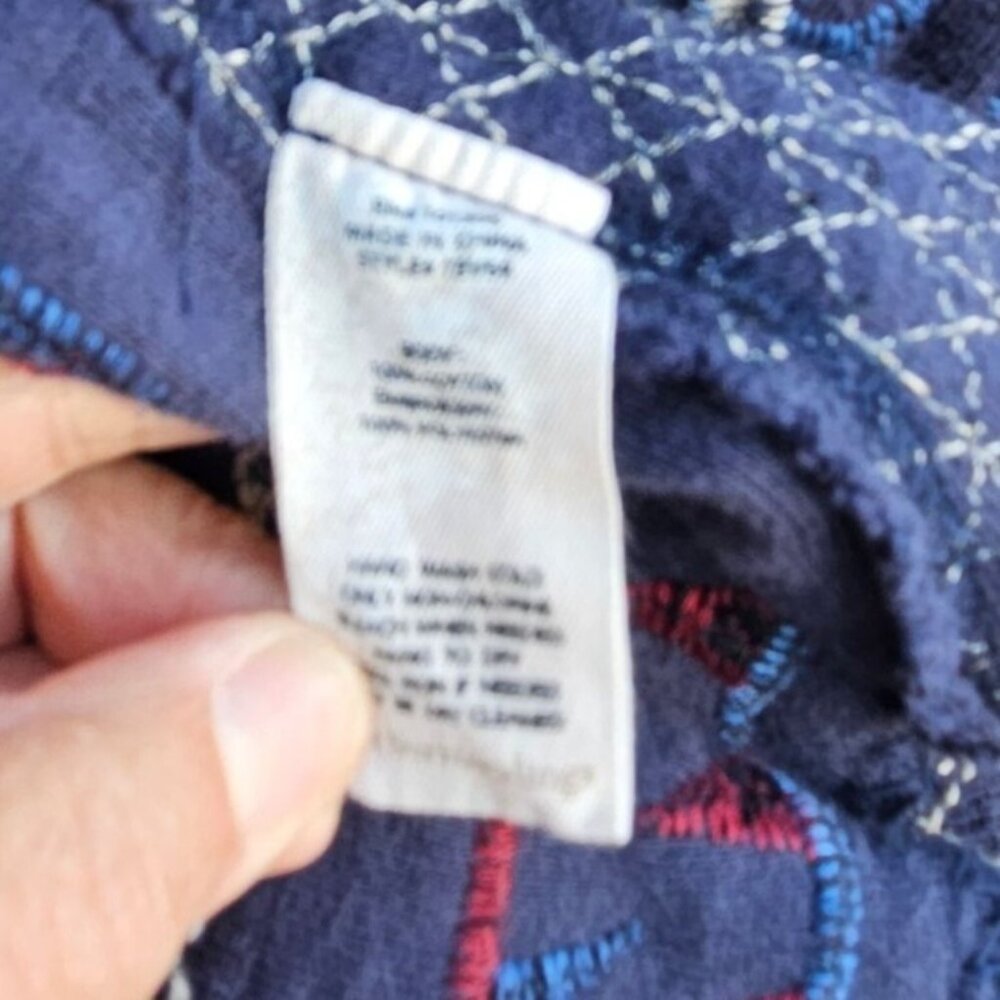 Soft Surroundings Embroidered Patchwork Boho Drap… - image 7